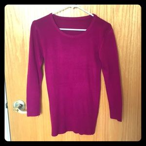 purple pink sweater